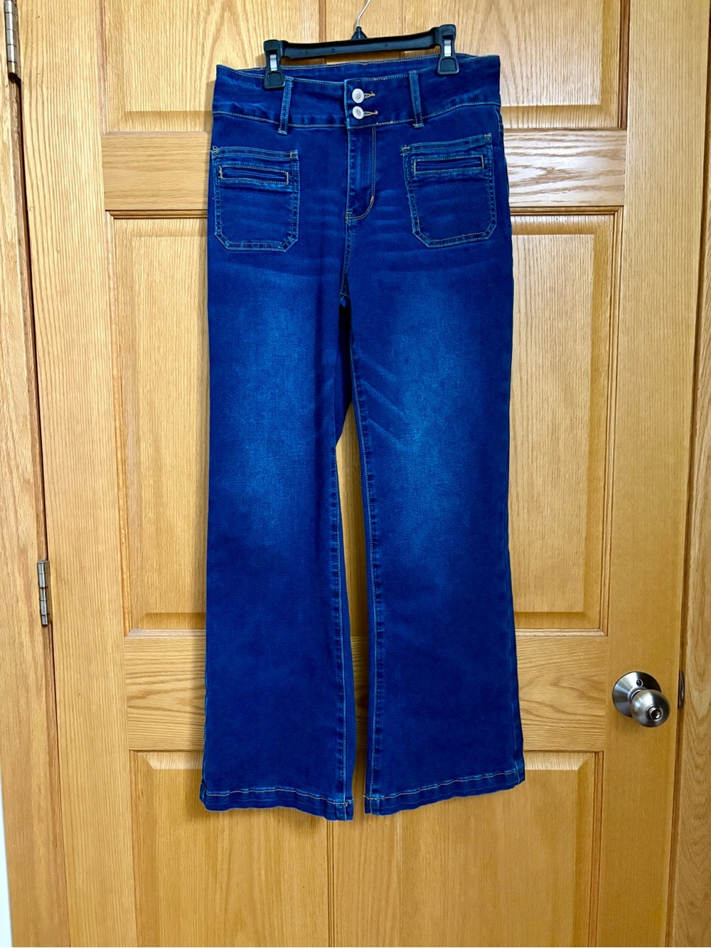 Classic High-Rise Wide Leg Jeans in Deep Blue